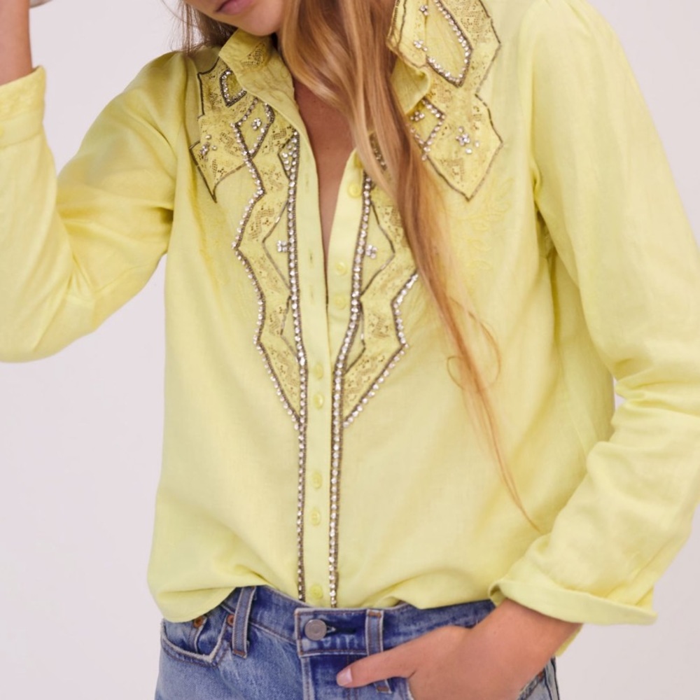 NWT Anthropologie embellished blouse